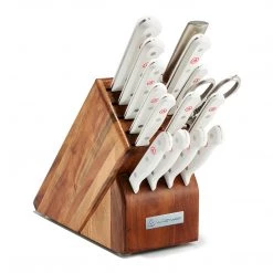 CUTLERY Wusthof Gourmet 16-Piece Knife Block Set - White Handles