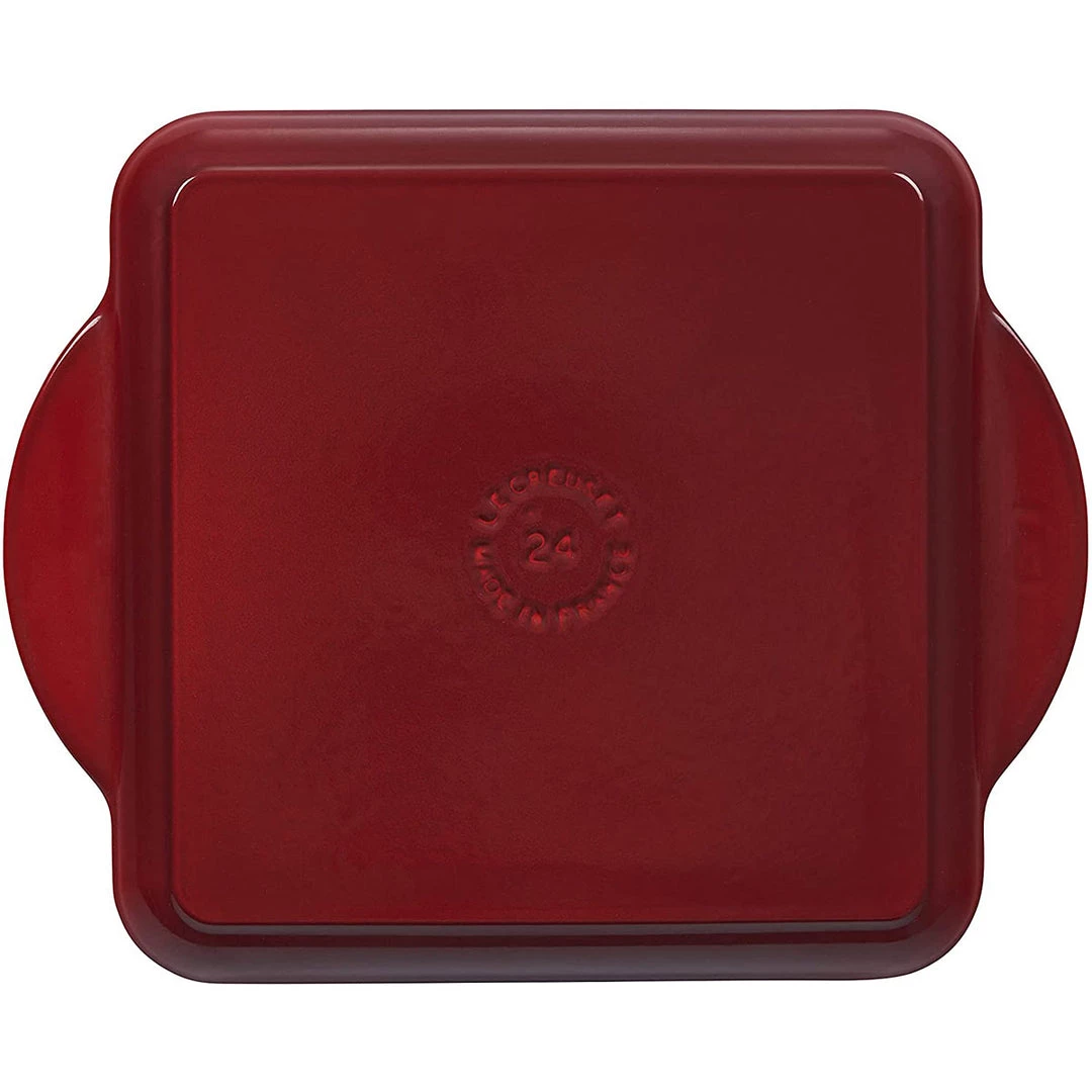 COOKWARE Le Creuset Enamaled Cast Iron Square Grill, 9.5", Cerise 4 COOKWARE Le Creuset Enamaled Cast Iron Square Grill, 9.5", Cerise