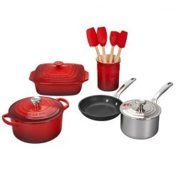 Le Creuset 9-Piece Mixed Material Set - Cerise