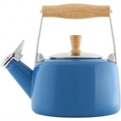 COFFEE & TEA Chantal 1.4 Qt. Enamel-on-Steel Sven Teakettle - Blue Cove