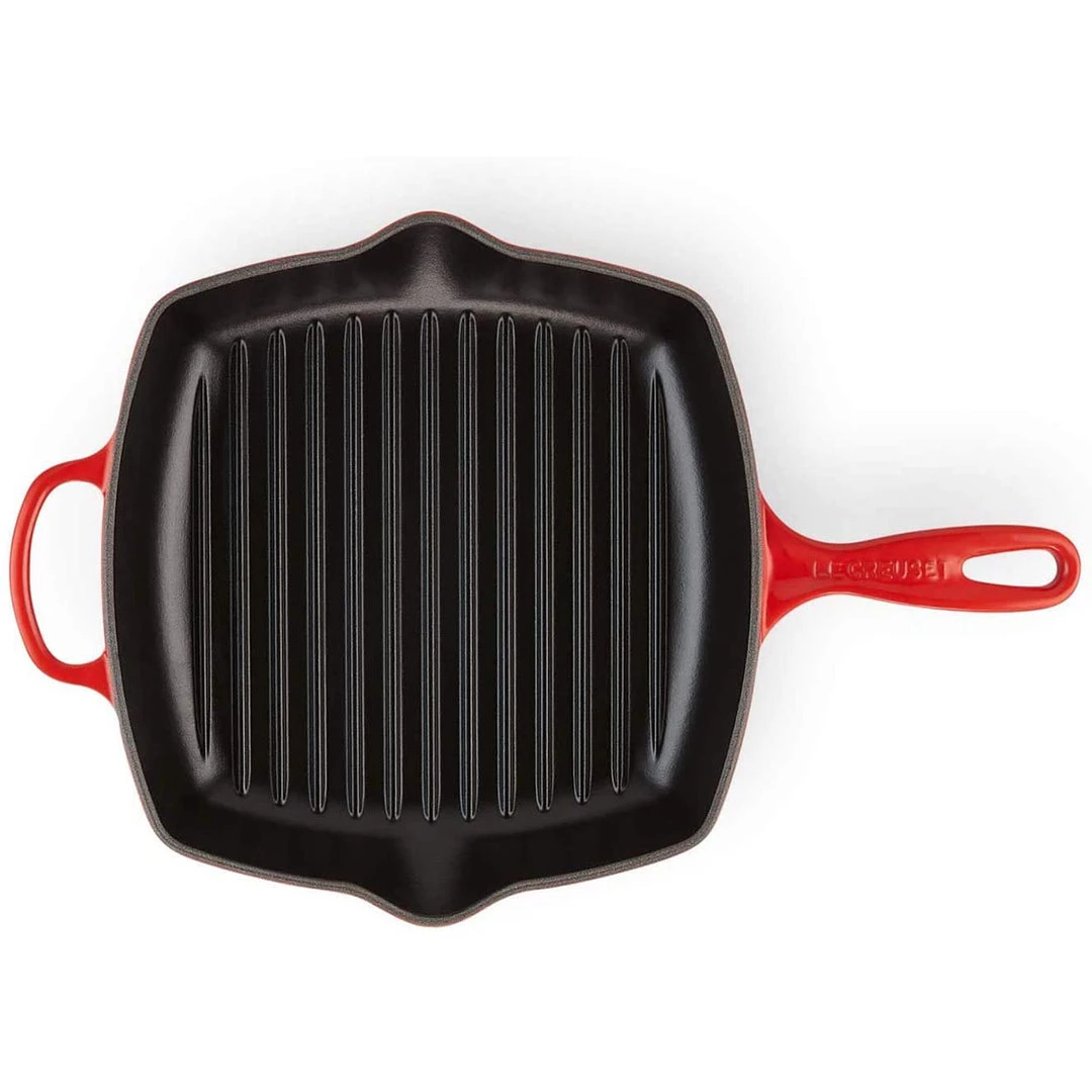 Le Creuset 10.25'' Signature Square Skillet Grill - Cerise 4 Le Creuset 10.25'' Signature Square Skillet Grill - Cerise