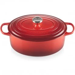 COOKWARE Le Creuset 6.75 Qt. Signature Oval Dutch Oven - Cerise