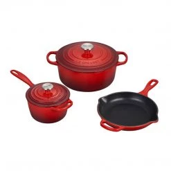 Le Creuset 5 Piece Signature Cookware Set - Cerise