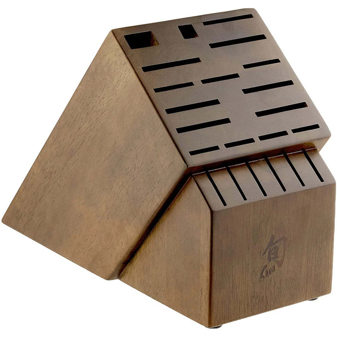 Shun 22-Slot Block: Walnut Stain 3 Shun 22-Slot Block: Walnut Stain