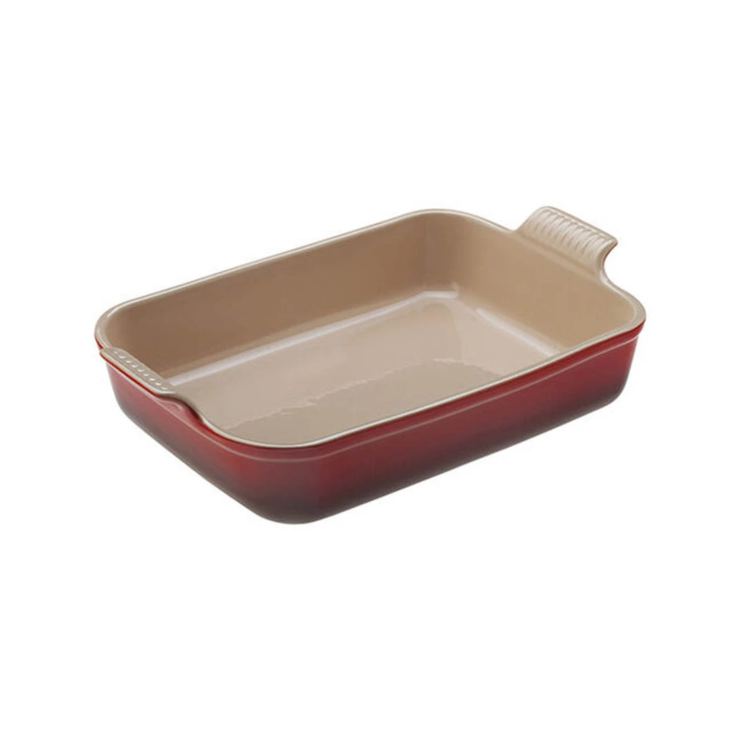 Le Creuset 4 Qt Heritage Rectangular Dish - Cerise 3 Le Creuset 4 Qt Heritage Rectangular Dish - Cerise