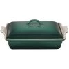 Le Creuset 4 Qt. Heritage Covered Rectangular Casserole - Artichaut COOKWARE 2 Le Creuset 4 Qt. Heritage Covered Rectangular Casserole - Artichaut COOKWARE