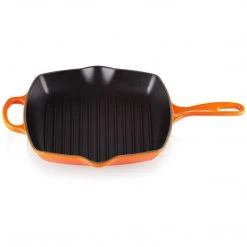 Le Creuset 10.25'' Signature Square Skillet Grill - Flame