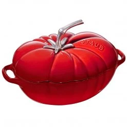 Staub Cast Iron 3-Quart Tomato Cocotte - Cherry COOKWARE