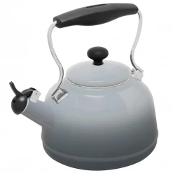 Chantal 1.7-Quart Enamel-On-Steel Lake Grey Teakettle - Fade Grey COOKWARE