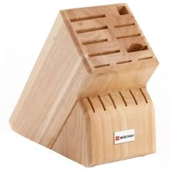 Wusthof 17-Slot Storage Block - Beachwood CUTLERY