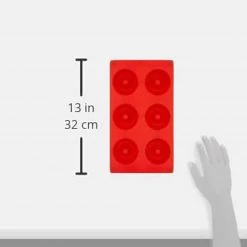 Lekue 6 Cavities Savarin Mini Multi Cavity Baking Mold, Red