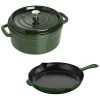 COOKWARE Staub Cast Iron 3-Piece Cocotte And Fry Pan Set - Basil