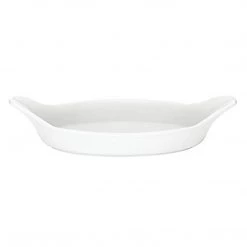 The French Chefs Porcelain White 10 Inch Au Gratin BAKEWARE
