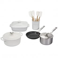 COOKWARE Le Creuset 9-Piece Mixed Material Set - White