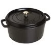 Staub Cast Iron 7-Quart Round Cocotte - Matte Black COOKWARE