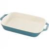 Staub Ceramic 10.5'' X 7.5'' Rectangular Baking Dish - Rustic Turquoise BAKEWARE
