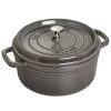 Staub Cast Iron 5.5-Quart Round Cocotte - Graphite Grey 1 Staub Cast Iron 5.5-Quart Round Cocotte - Graphite Grey