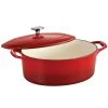 COOKWARE Tramontina Enemeled Cast Iron 5.5-Quart Covered Oval Dutch Oven