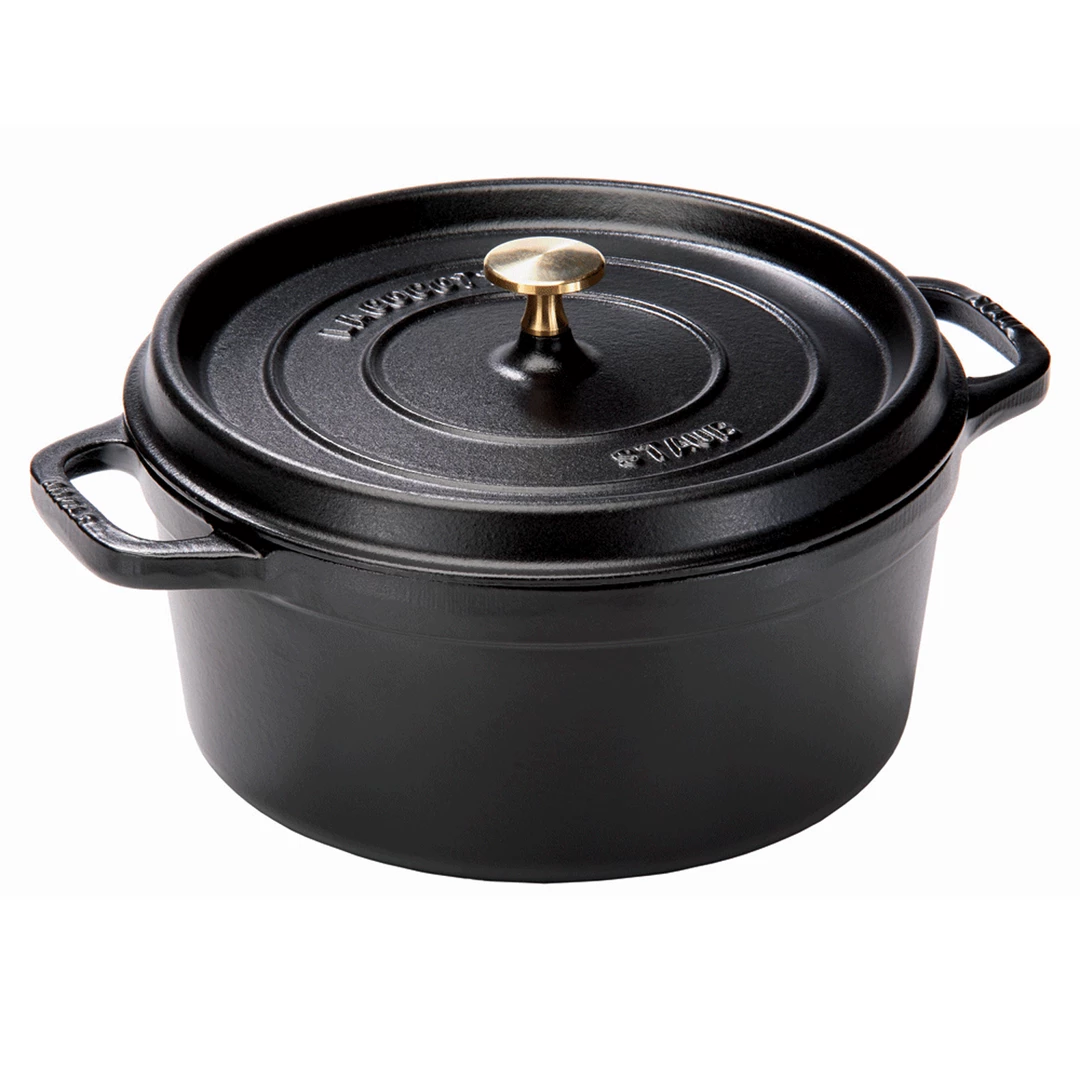 Staub Cast Iron 13.25-Quart Round Cocotte - Matte Black 3 Staub Cast Iron 13.25-Quart Round Cocotte - Matte Black