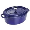 Staub Cast Iron 7-Quart Oval Cocotte - Dark Blue COOKWARE 1 Staub Cast Iron 7-Quart Oval Cocotte - Dark Blue COOKWARE