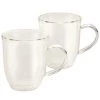 Bonjour 2-Piece Insulated Glass Latte Cup Set - Clear 2 Bonjour 2-Piece Insulated Glass Latte Cup Set - Clear