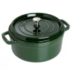 Staub Cast Iron 5.5-Quart Round Cocotte - Basil 2 Staub Cast Iron 5.5-Quart Round Cocotte - Basil