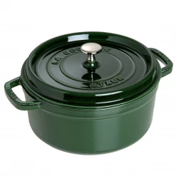 Staub Cast Iron 5.5-Quart Round Cocotte - Basil