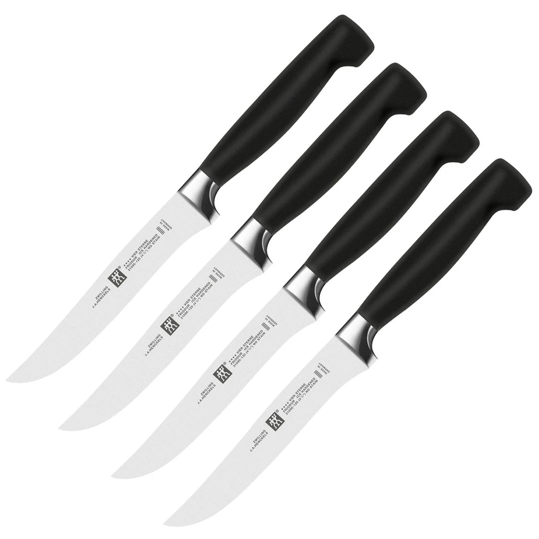 CUTLERY Zwilling J.A. Henckels Four Star 4-Piece Steak Knife Set 3 CUTLERY Zwilling J.A. Henckels Four Star 4-Piece Steak Knife Set