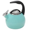 Chantal 2-Quart Enamel-On-Steel Anniversary Teakettle - Aqua COOKWARE