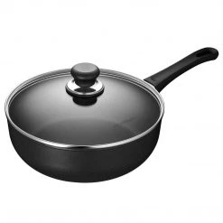 COOKWARE Scanpan Classic Deep Saute Pan, 4 Quart, Black