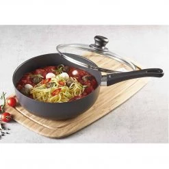 COOKWARE Scanpan Classic Deep Saute Pan, 4 Quart, Black