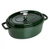 COOKWARE Staub Cast Iron 7-Quart Oval Cocotte - Basil