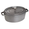 Staub Cast Iron 7-Quart Oval Cocotte - Graphite Grey