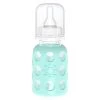 Lifefactory BPA-Free Glass Baby Bottle With Protective Silicone Sleeve And Stage 1 Nipple, Mint, 4 Oz BRANDS