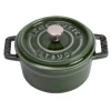 COOKWARE Staub Cast Iron 0.25-Quart Mini Round Cocotte - Basil