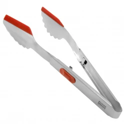 COOKWARE Kuhn Rikon Softedge Locking Scalloped Tong - Red