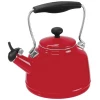 Chantal 1.7-Quarts Enamel-On-Steel Vintage Teakettle - Red