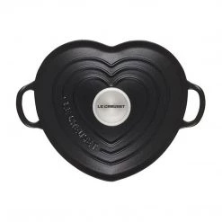 Le Creuset 2 Qt. Signature Figural Heart Cocotte - Licorice W/ SS Knob