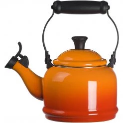 Le Creuset 1.25 Qt. Kettle & (2) 14 Oz. Mugs Demi Kettle & 2 Mug Set - Flame