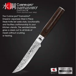 Cuisine::pro Damashiro Emperor Steak Knife Set/4 CUTLERY