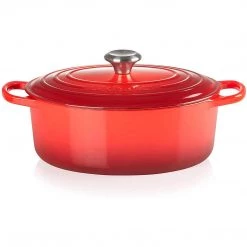COOKWARE Le Creuset 9.5 Qt. Signature Oval Dutch Oven - Cerise