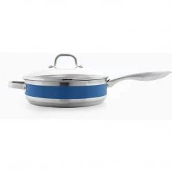 Chantal 5 Qt. Saute Skillet W/ Glass Lid & Blue Cove Band