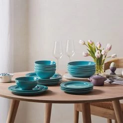 Le Creuset 8.5" Set Of (4) 8.5" Salad Plates - Caribbean LeCreuset