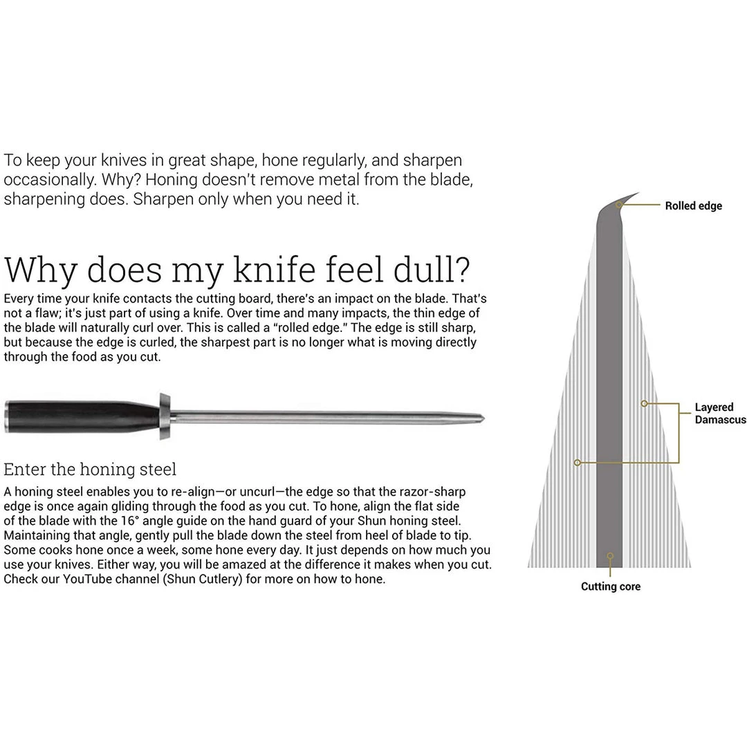 Shun Satin Steel Combination Honing Steel 4 Shun Satin Steel Combination Honing Steel