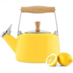 Chantal 1.4 Qt. Enamel-on-Steel Sven Teakettle - Canary Yellow