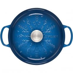 Le Creuset 2.25 Qt. Noel Collection: Signature Braiser - Embossed Snowflake W/ Stainless Steel Knob - Marseille LeCreuset
