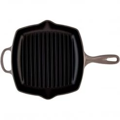 COOKWARE Le Creuset 10.25'' Signature Square Skillet Grill - Oyster
