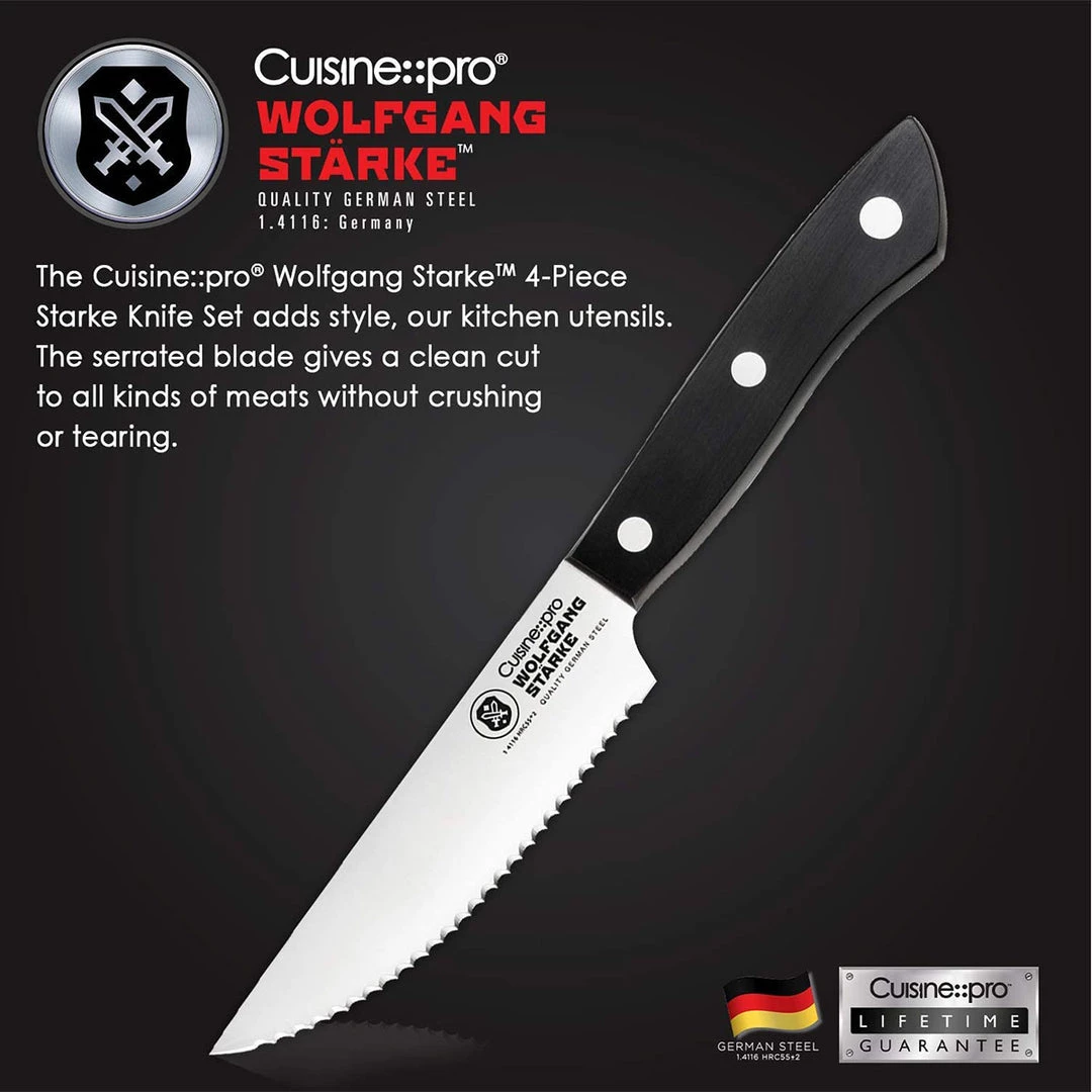 Cuisine::pro Wolfgang Starke Steak Knife Set/4 CUTLERY 4 Cuisine::pro Wolfgang Starke Steak Knife Set/4 CUTLERY