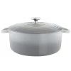 Chantal Round Cast Iron 7-Quart Casserole - Fade Grey