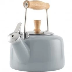 Chantal 1.4 Qt. Enamel-on-Steel Sven Teakettle - Fog Grey COOKWARE